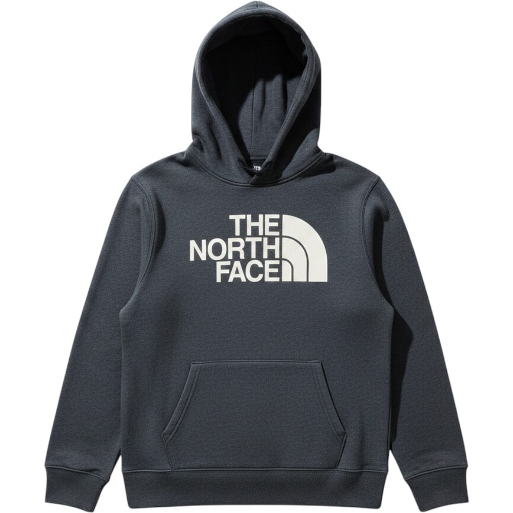 The‎ North Face Hoodie Mens Large Blue Half Dome Logo Pullover Fleece Sweatshirt